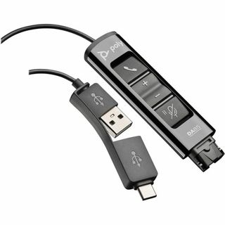 Poly DA85 USB-ヘッドセットアダプターUSB-A USB-C 変換アダプタ付属 DA85 USB to QD Adapter 786C7AA 218267-01 HP(PC周辺機器)