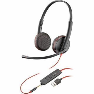 USBヘッドセット Blackwire C3225 USB-A 209747-201 有線 両耳 ヘッドセット ノイズキャンセルマイク(PC周辺機器)
