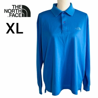 ザノースフェイス(THE NORTH FACE)のノースフェイス 長袖 ポロシャツ COOLMAX メンズ XL ブルー(ポロシャツ)