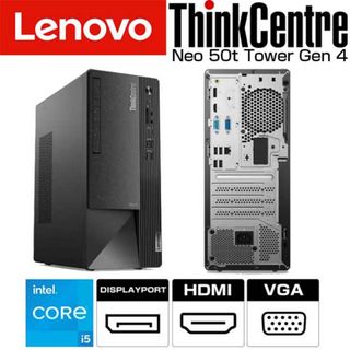 Core i5 13400 メモリ 16GB SSD 256GB Windows11 レノボ ( lenovo ) ThinkCentre Neo 50t Tower Gen 4 ( 12JBCTO1WW/GQMB4 ) デスクトップ パソコン 新品(デスクトップ型PC)