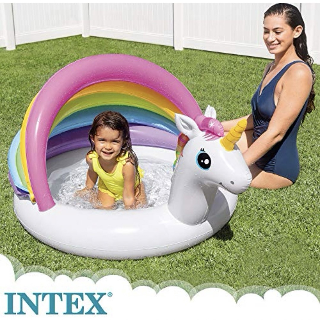 INDEX(インデックス)のINTEX(インテックス) プール ベビープール   空気入れ　2点セット キッズ/ベビー/マタニティのキッズ/ベビー/マタニティ その他(その他)の商品写真