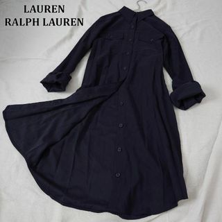 ラルフローレン(Ralph Lauren)の未使用 洗える ローレンラルフローレン ワンピース ロング丈 シャツ ベルト欠品(ロングワンピース/マキシワンピース)