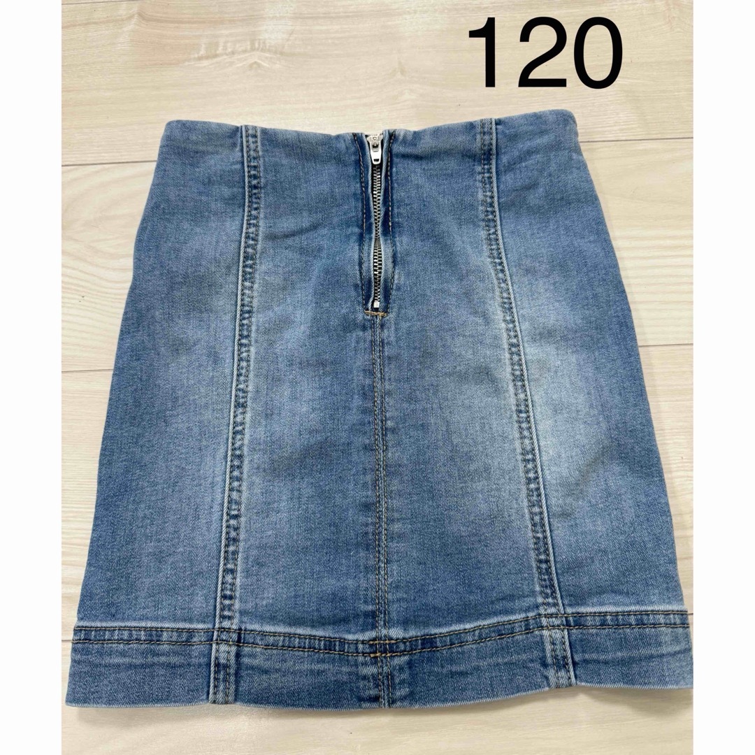 120    デニムスカート キッズ/ベビー/マタニティのキッズ服女の子用(90cm~)(スカート)の商品写真