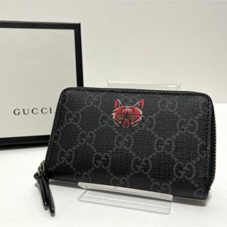 Gucci - 773✨美品✨グッチ コインケース 財布 GGスプリーム ウルフ ミケーレ期 黒