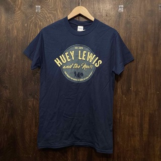 Huey Lewis ヒューイルイス バンドT Tシャツ 紺 ツアーT 2017(Tシャツ/カットソー(半袖/袖なし))