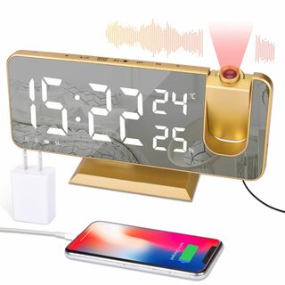 【人気商品】EVILTO 目覚まし時計 デジタル投影クロック 多機能時計 温湿度(置時計)
