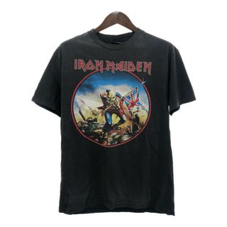 00年代 IRON MAIDEN アイアン・メイデン The Trooper 半袖Ｔシャツ バンドT ブラック (メンズ L相当) 中古 古着 Q6226(Tシャツ/カットソー(半袖/袖なし))