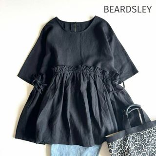 ビアズリー(BEARDSLEY)のBEARDSLEY ウエストギャザーリネンブラウス(シャツ/ブラウス(半袖/袖なし))