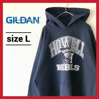 GILDAN - 90s 古着 ギルダン パーカー ホッケー オーバーサイズ L