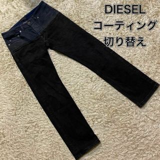 ディーゼル(DIESEL)のDiesel BLACK GOLD 切り替え　コーティング　デニム　レディースM(デニム/ジーンズ)