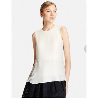 ユニクロ(UNIQLO)の新品★UNIQLOエアリータンクブラウスS ◆ユニクロトップス(シャツ/ブラウス(半袖/袖なし))