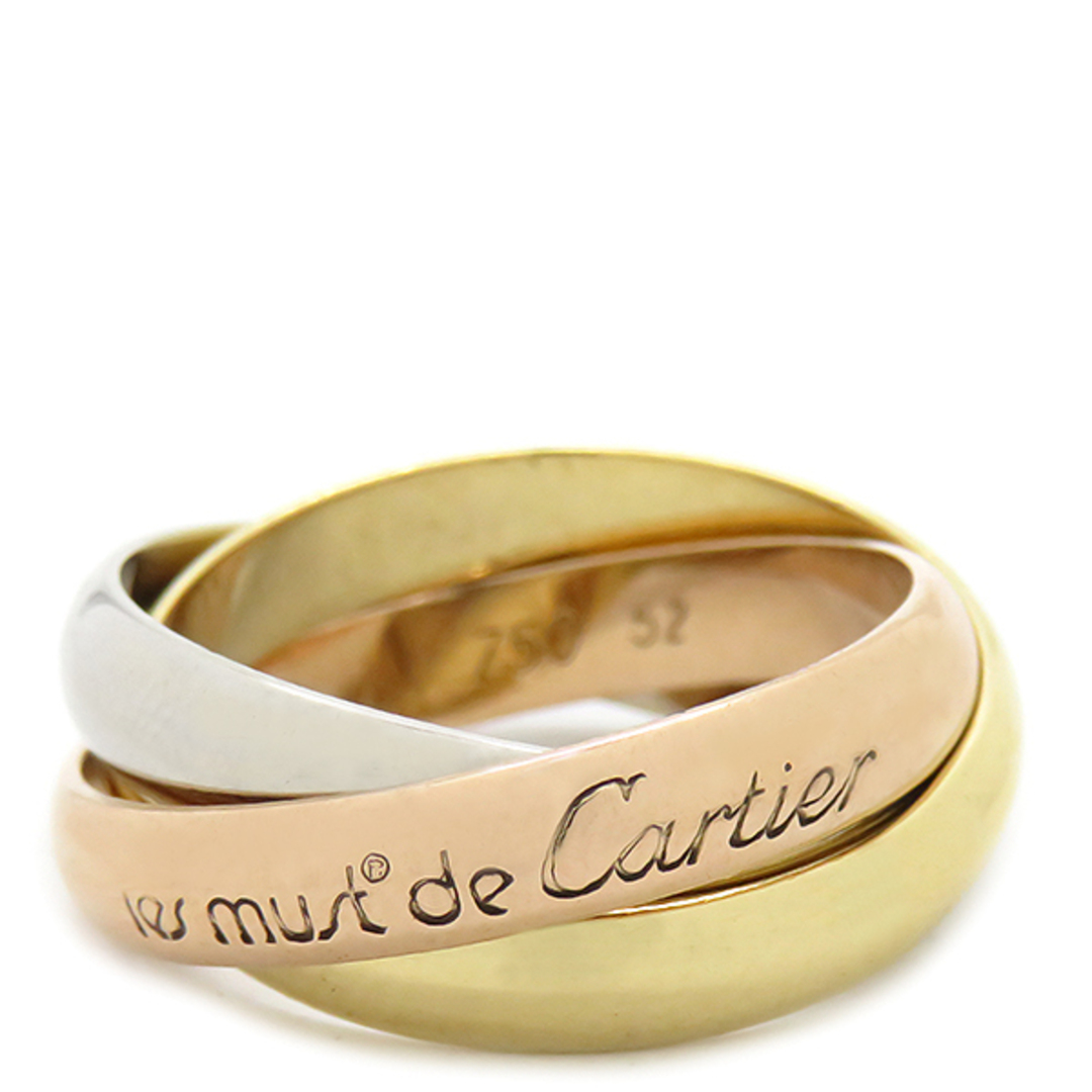 Cartier(カルティエ)のカルティエ Cartier リング 指輪 トリニティ クラシック  K18WG K18YG K18PG ホワイトゴールドXイエローゴールドXピンクゴールド #52(JP12)【中古】 レディースのアクセサリー(リング(指輪))の商品写真