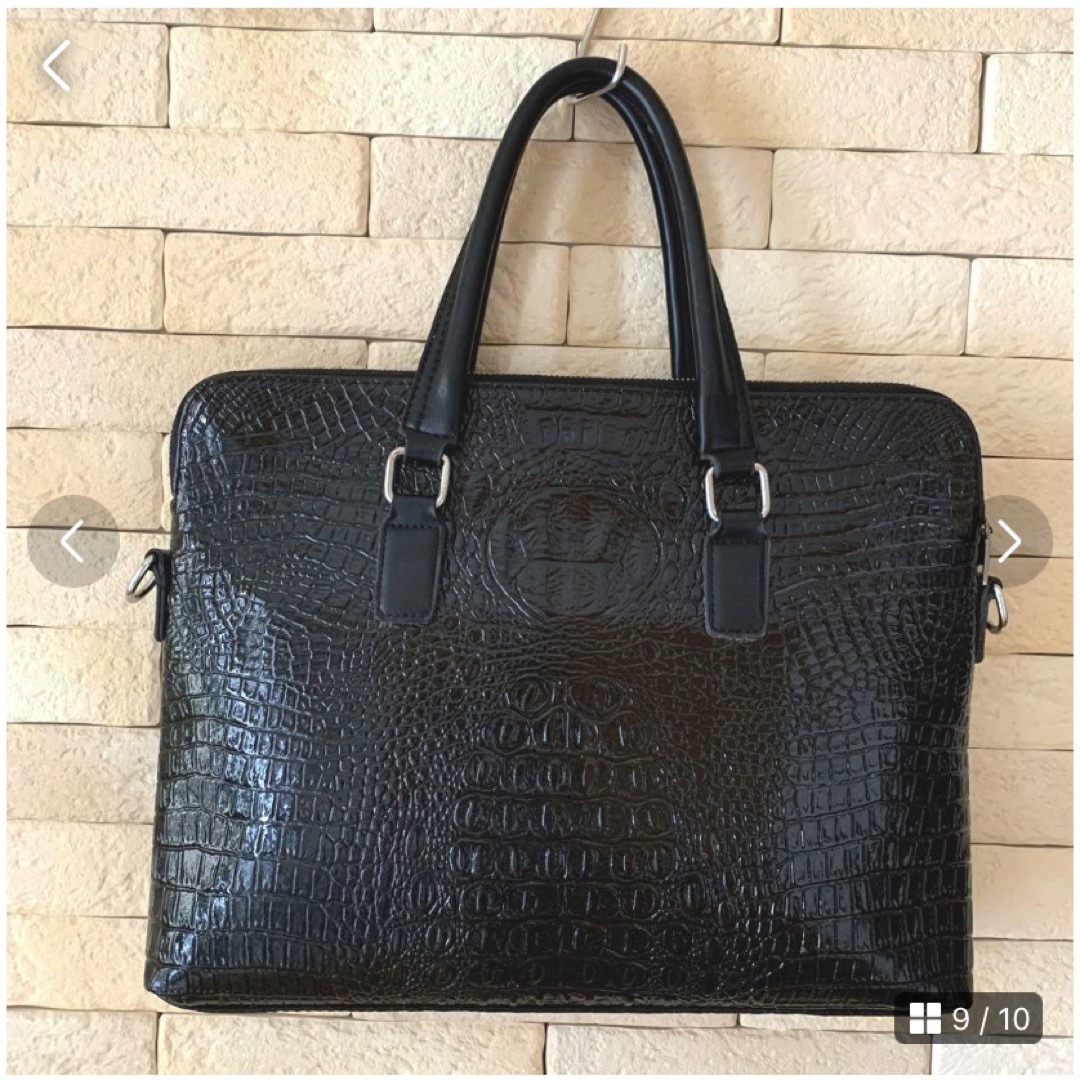 DILANGEYU ビジネスバッグ 2way クロコ型押し本革 A4可の通販 by DILANGEYU ビジネスバッグ 2way クロコ型押し本革 A4可の通販 by