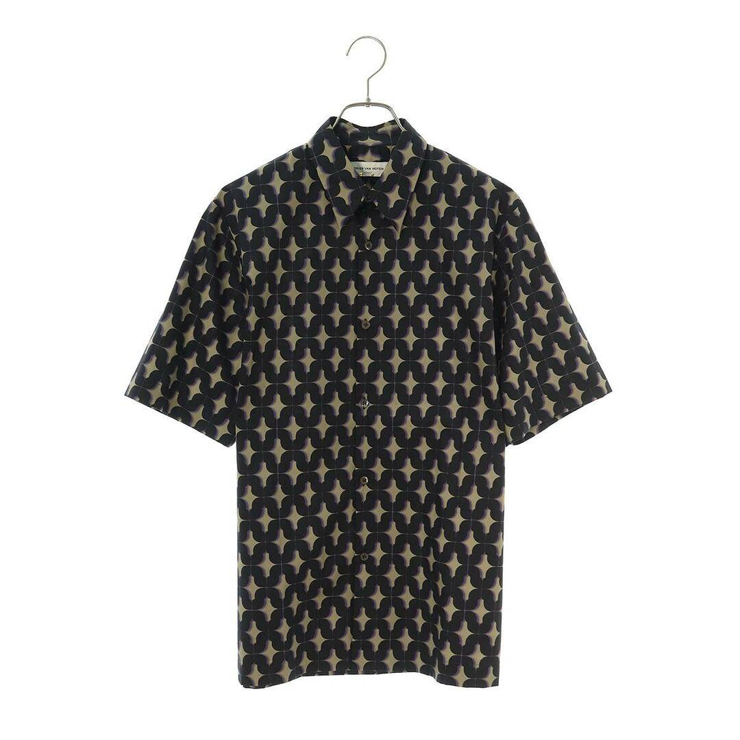 DRIES VAN NOTEN(ドリスヴァンノッテン)のドリスヴァンノッテン  24SS  CLASEN 8138 M.W.SHIRT PET 総柄コットンオーバーサイズ半袖シャツ メンズ 46 メンズのトップス(シャツ)の商品写真