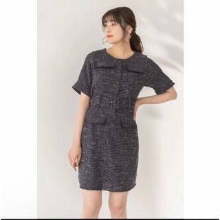 ハーリップトゥ(Her lip to)のherlipto classic Tweed Mini Dress(ミディアムドレス)