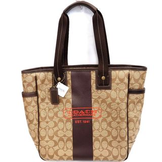 コーチ(COACH)のコーチ トートバッグ ロゴ シグネチャー F70074 PVC ベージュ系×ブラウン系 レディース Th961791 未使用(トートバッグ)