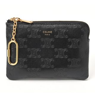 celine - セリーヌ / CELINE　トリオンフ  コイン&カードポーチ / コインケース / カードケース　10C663BFU.38NO　ブラック　【中古】 商品番号 S-155564