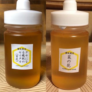 【非加熱・生はちみつ】菜の花150g&セイタカ百花蜜150g(2本セット)(その他)