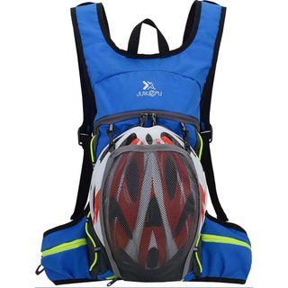 超軽量 ランニングバッグ サイクリングバッグ　 光反射 通気 防水 ブルー(ショルダーバッグ)