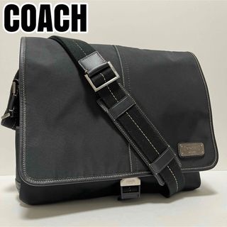 コーチ(COACH)の774✨美品✨コーチ メッセンジャーバッグ ショルダー ナイロン A4○ 大容量(メッセンジャーバッグ)