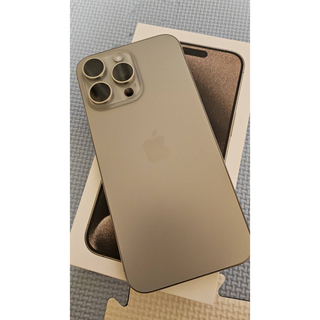 アップル(Apple)のappleiPhone15promax256GB ナチュラルチタニウム100%(スマートフォン本体)