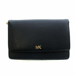 マイケルコース(Michael Kors)のマイケルコース ショルダーバッグ 長財布 ウォレット レザー ゴールドロゴ 黒(ショルダーバッグ)