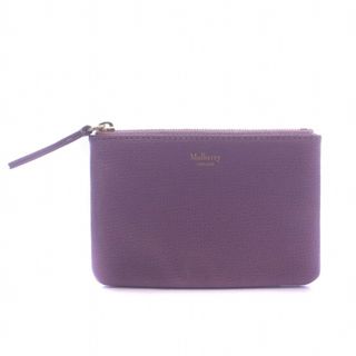 マルベリー(Mulberry)のマルベリー Mulberry ポーチ 小物入れ ロゴ ゴールド金具 レザー 紫(ポーチ)