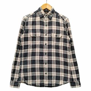 ダブルアールエル(RRL)のRRL ダブルアールエル チェック フランネルシャツ 長袖 ネイビー×ホワイト×レッド サイズXS 正規品 / 34199(シャツ)