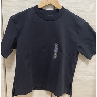 ユニクロ(UNIQLO)の新品タグ付　UNIQLO  エアリズムコットンT 　XS  ブラック　ユニクロ (Tシャツ/カットソー(半袖/袖なし))