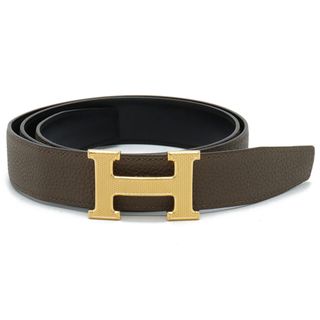 エルメス(Hermes)のエルメス Hギヨシェ コンスタンス Hベルト リバーシブル （12420404）(サスペンダー)