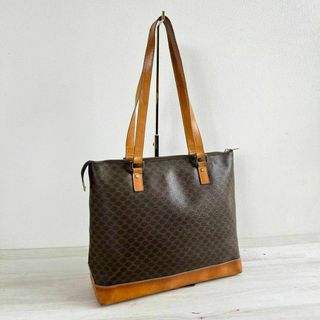 セリーヌ(celine)のセリーヌ マカダム ショルダーバッグ トートバッグ PVC レザー ブラウン(ショルダーバッグ)