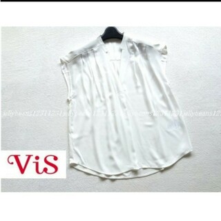 ヴィス(ViS)のViS ビス 異素材スキッパーシャツ(シャツ/ブラウス(半袖/袖なし))