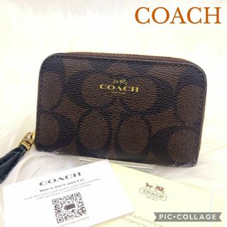 美品 COACH コーチ シグネチャー カードケース コインケース 小銭入れ(財布)