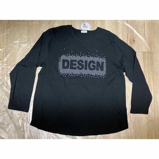 長袖　Tシャツ　黒色　未使用　DESIGN(Tシャツ(長袖/七分))
