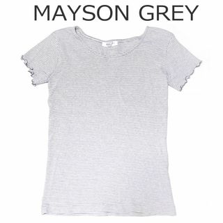 MAYSON GREY - MAYSON GREY メロー袖リブトップス　ストライプ柄