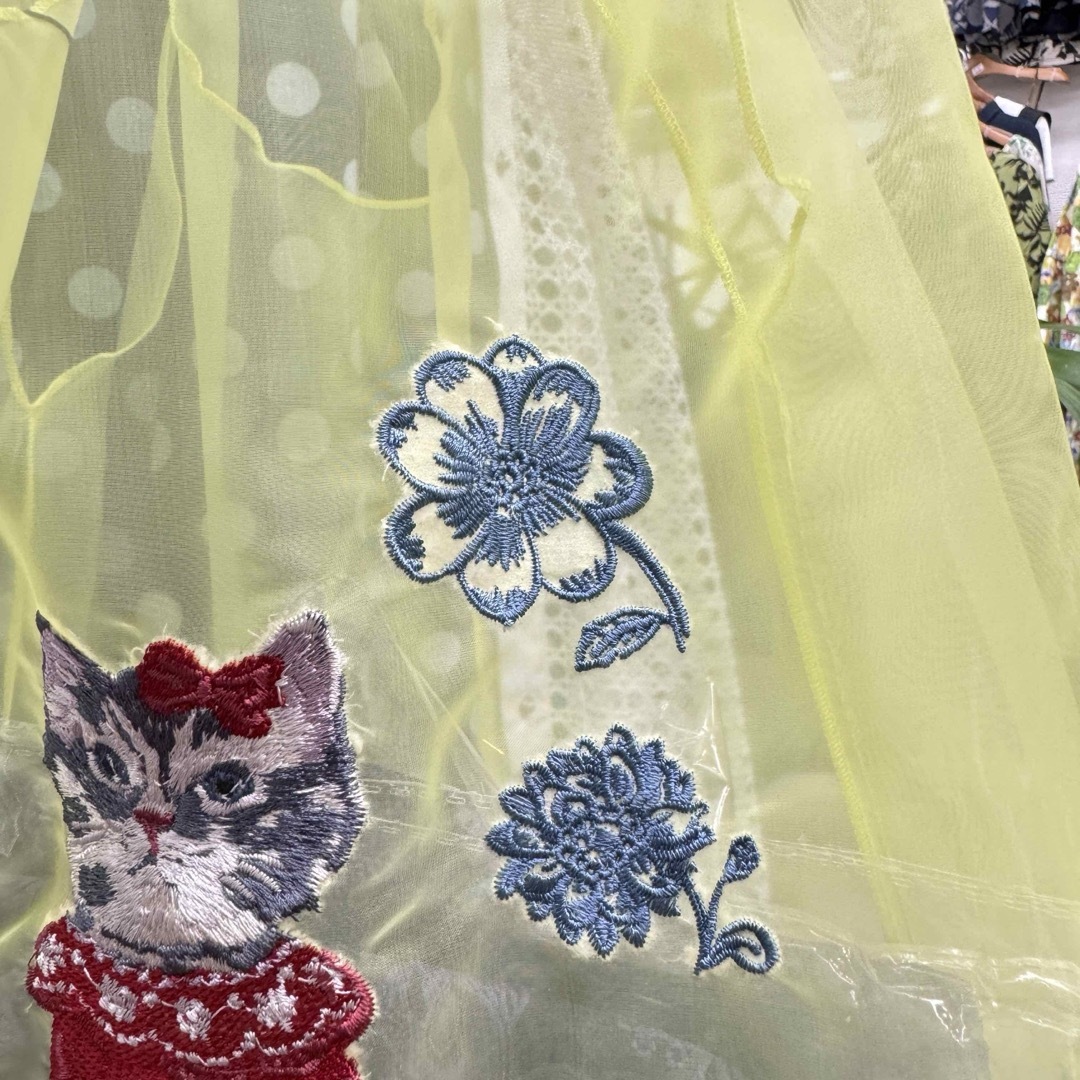 NathalieLete Organdy Bag ナタリーレテ　グレー猫　猫　 レディースのバッグ(トートバッグ)の商品写真