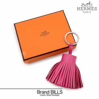 エルメス(Hermes)の未使用品 エルメス カルメン キーリング キーチャーム タッセル フリンジ ローズティリアン エトゥープ(キーホルダー)