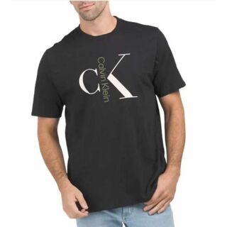 カルバンクライン(Calvin Klein)の新品　Calvin Klein メンズ　ビッグロゴ　ブラック　Tシャツ(Tシャツ/カットソー(半袖/袖なし))