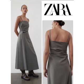 ザラ(ZARA)のZARA ギャザー ZW COLLECTION ワンピース(ロングワンピース/マキシワンピース)