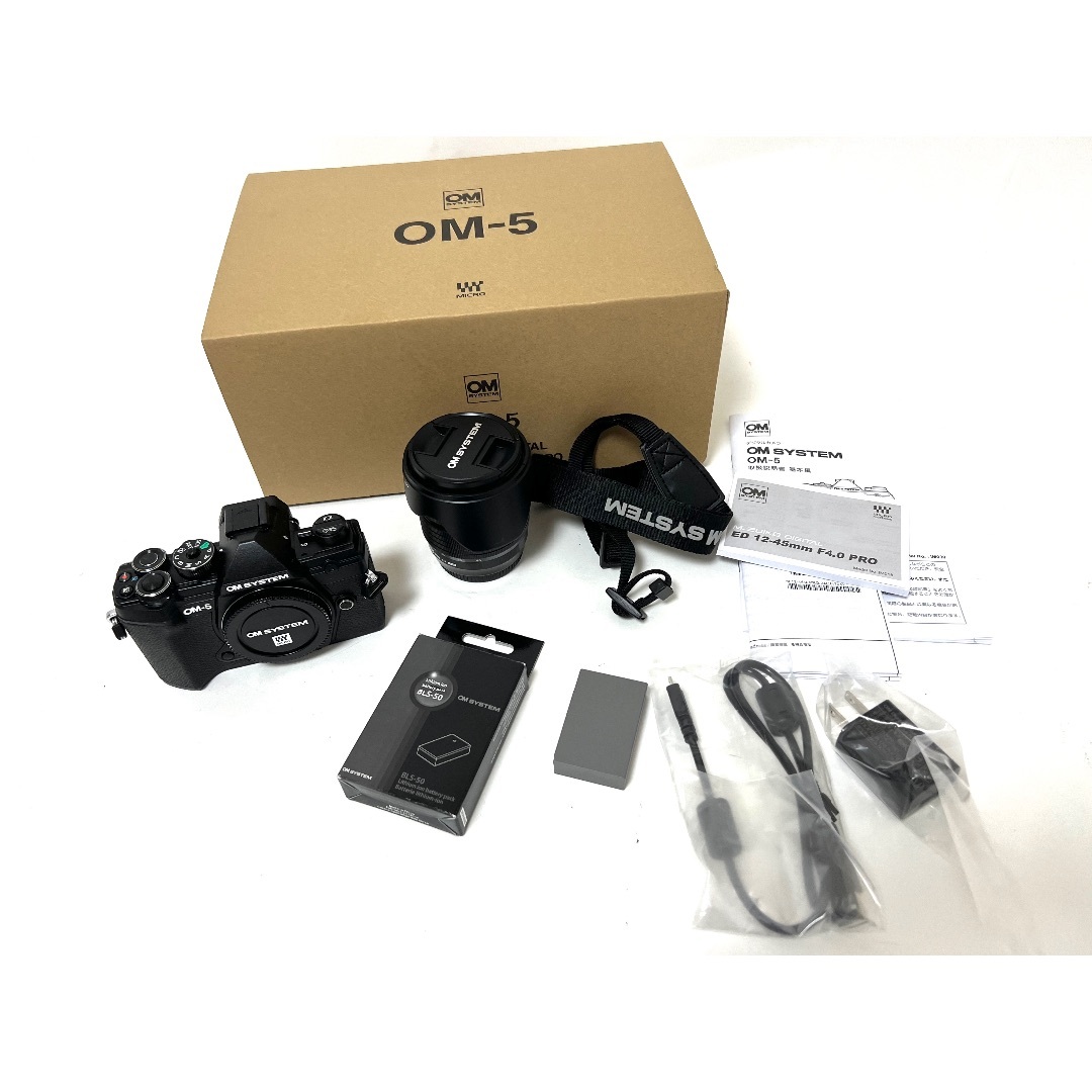 OLYMPUS - OLYMPUS オリンパス OM SYSTEM OM-5 ミラーレス 一眼 カメラ レンズキット ブラック ED12-45mm F/4.0 PRO おまけ 超美品