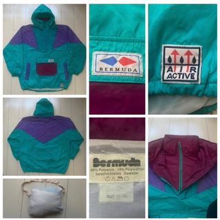 ヴィンテージ(VINTAGE)の80s 90s イタリア製 BERMUDA anorak pullover XL(マウンテンパーカー)