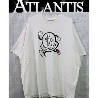 MONCLER - 【広尾店】 モンクレール MONCLER 半袖 Tシャツ ロゴ オフホワイト size:L 【13859】