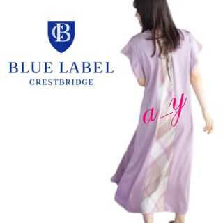 ブルーレーベルクレストブリッジ(BLUE LABEL CRESTBRIDGE)の【状態良好】ブルーレーベルクレストブリッジコンパクトクリアーポンチAラインワンピ(ロングワンピース/マキシワンピース)