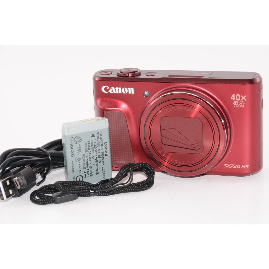 【外観特上級】Canon デジタルカメラ PowerShot SX720 HS レッド スマホ/家電/カメラのカメラ(コンパクトデジタルカメラ)の商品写真