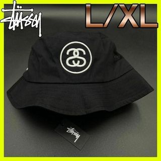 ステューシー(STUSSY)のステューシー バケットハット STUSSY HAT L/XL SS リンク ロゴ(ハット)