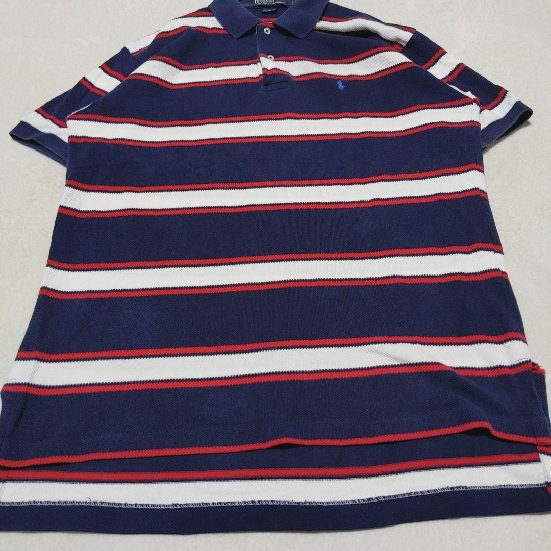 【POLO by Ralph Lauren】（L）半袖ポロシャツ ボーダー柄 メンズのトップス(ポロシャツ)の商品写真