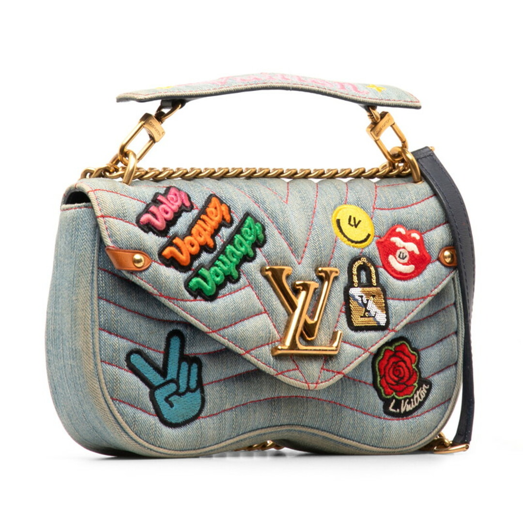 LOUIS VUITTON(ルイヴィトン)のルイ ヴィトン ニューウェーブ チェーンバッグMM ハンドバッグ ショルダーバッグ 2WAY M52566 デニム レディース LOUIS VUITTON 【1-0147118】 レディースのバッグ(ショルダーバッグ)の商品写真