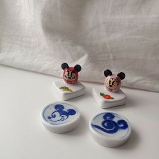 ディズニー(Disney)の未使用　ディズニーランド　TDL 箸置き　お正月　ミッキーだるま　ディズニー(キャラクターグッズ)