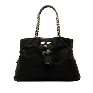 プラダ(PRADA)のプラダ 三角ロゴプレート チェーンショルダーバッグ BR2211 ナイロン レディース PRADA 【1-0147609】(ショルダーバッグ)