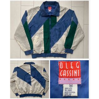 VINTAGE - 80s 90s oleg cassini silk シルク 切替 ジャケット M VINTAGE - 80s 90s oleg cassini silk シルク 切替 ジャケット M